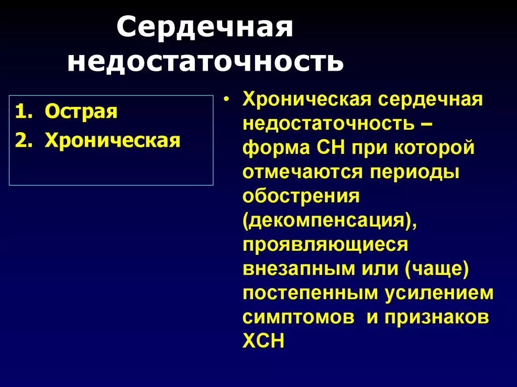 Хроническая сердечная недостаточность вопросы