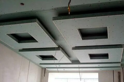 Потолок гипсокартон квадрат