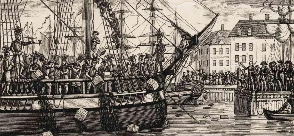 Суть бостонского чаепития. Бостонское чаепитие 1773 г. Boston Tea Party 1773. Нью Йорк 1773 год. Бостонское чаепитие картина.