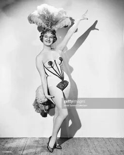 Full length portrait of Joan Sims (1930-2001), British actress