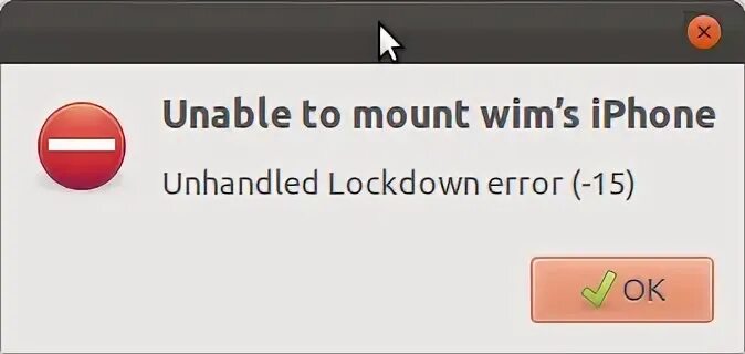Unable to mount