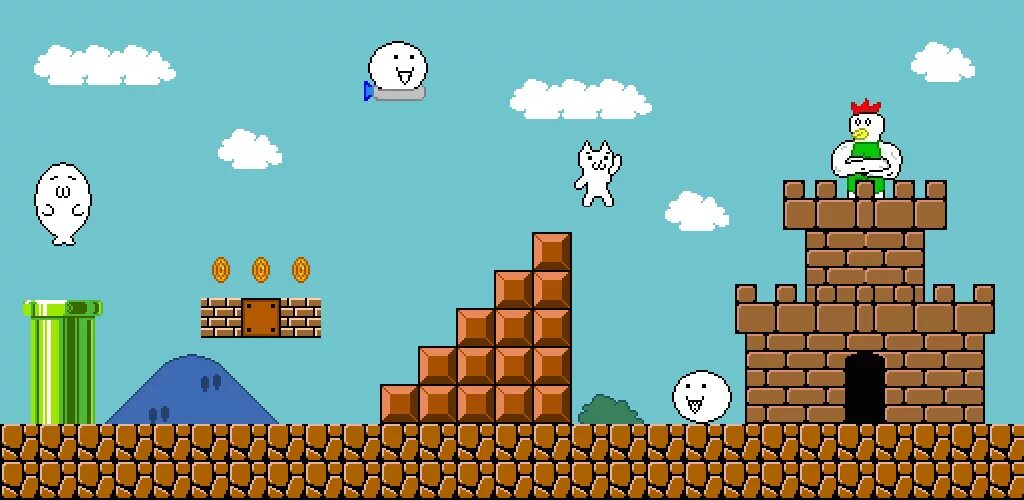 Syobon. Syobon action. Syobon action игра. Марио игра. Syobon action игра.