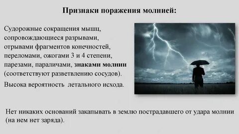 Вторичных проявлений молнии