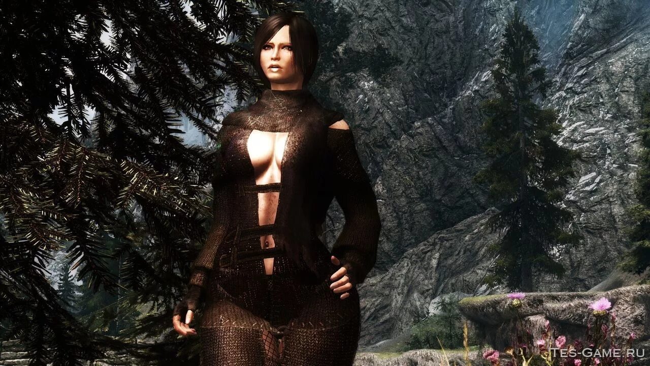 Скайрим мод беременность. Скайрим одеяние охотницы. skyrim 7b armor. skyrim броня 7b. skyrim мод 7b тела.