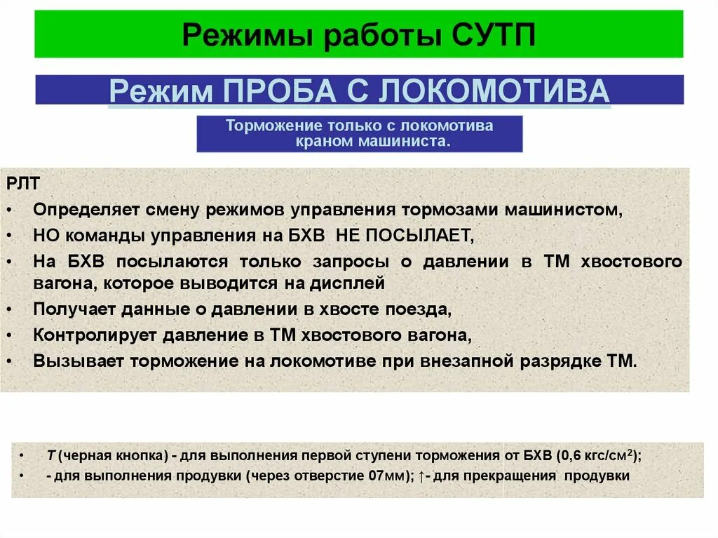 Полная ступень торможения. Система управления тормозами поезда. Режимы работы тепловоза. Система управления тормозами поезда СУТП. Режим работы Локомотива.