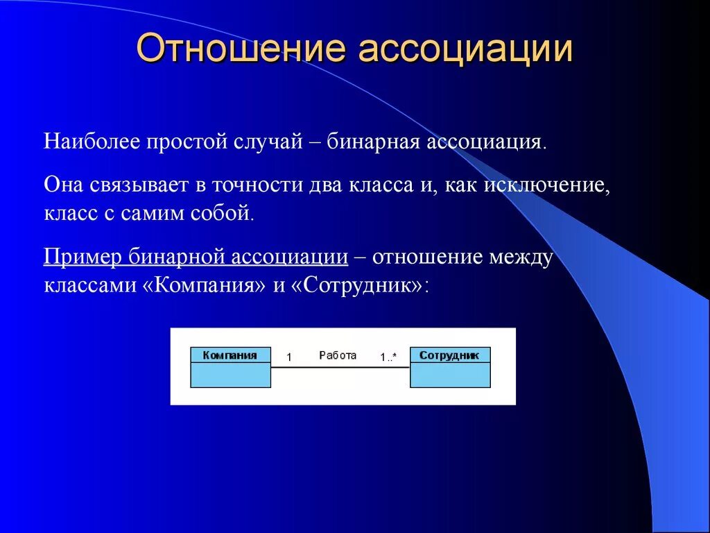 Ассоциативные отношения. Отношение ассоциации. Ассоциативные отношения примеры. Отношение бинарной ассоциации между классами.