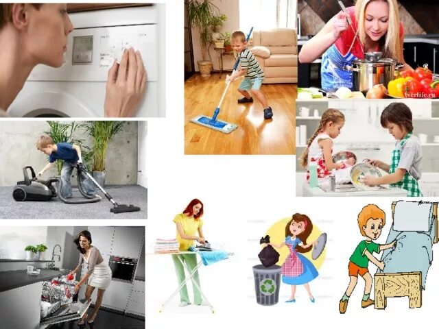 Другие дела по дому. Домашние дела для детей. Домашние обязанности ребенка. Коллаж уборка. Дела по дому.