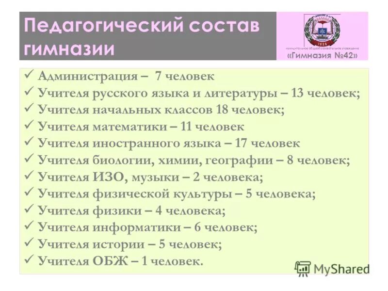 Состав гимназии 2