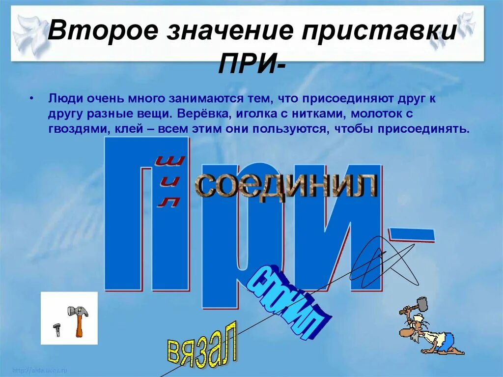 Значение приставки в слове придать. Значение приставки при. Значение приставок в русском языке. Презентация приставка 3 класс. Соедини приставки с их значениями.