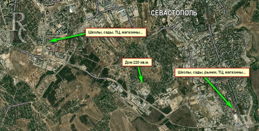 камышовое шоссе севастополь на карте