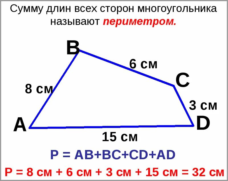 Длина стороны четырехугольника. Периметр многоугольника 2 класс формула. Формула нахождения периметра многоугольника 4 класс. Периметр многоугольника формула 5. Периметр многоугольника 4 класс формула.