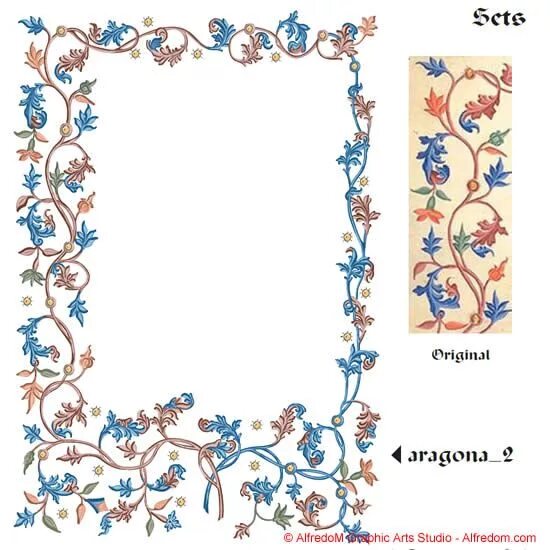 Border initial. Illuminated borders.