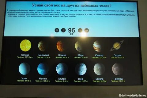 Масса других планетах