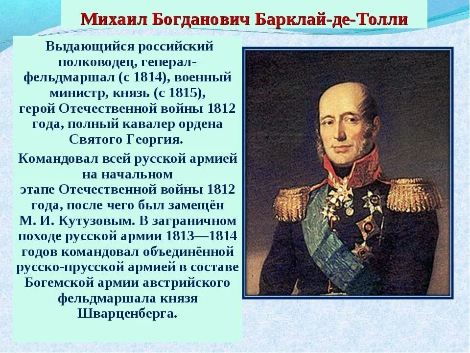 Генералы Кутузова 1812. Знаменитые военачальники проект. Сообщение о полководце. Проект о полководце.