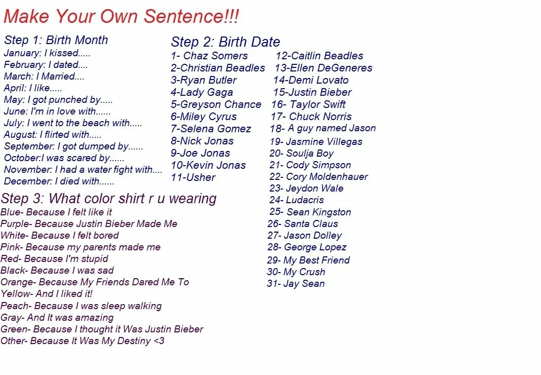 Make your own sentences. Date of Birth. Date of Birth перевод.