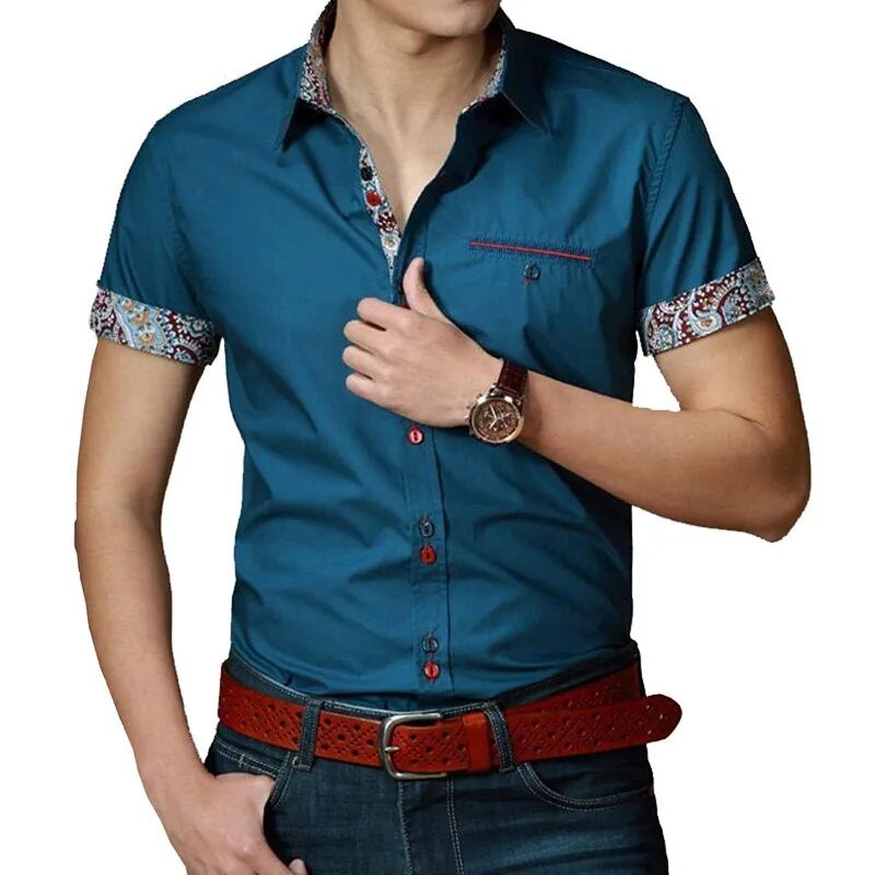 Рубашка мужская купить екатеринбург. Рубашка мужская Slim Fit camisa masculina. Рубашка слим фит мужская. Сорочка мужская Platin Slim Fit. Рубашки мужские с коротким рукавом модные.