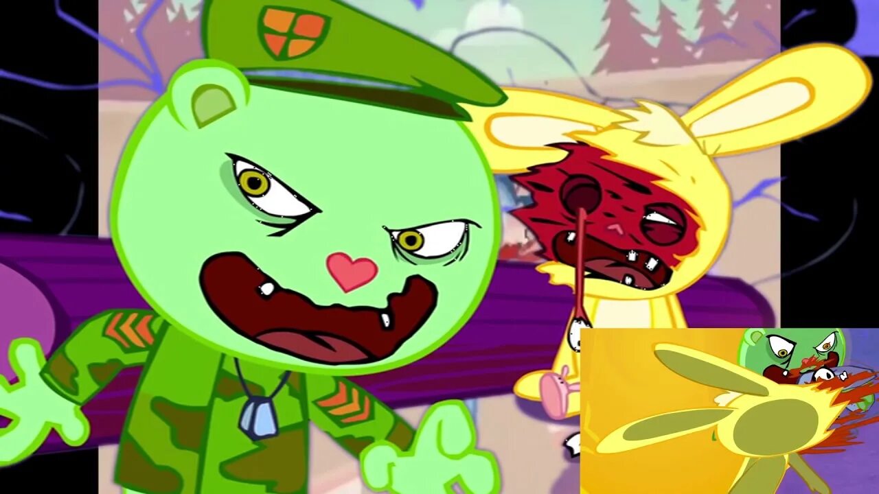 Лесные друзья отзывы. Проклятый идол Happy Tree friends. Счастливые Лесные друзья смерти. Счастливые Лесные друзья зимний разрыв.