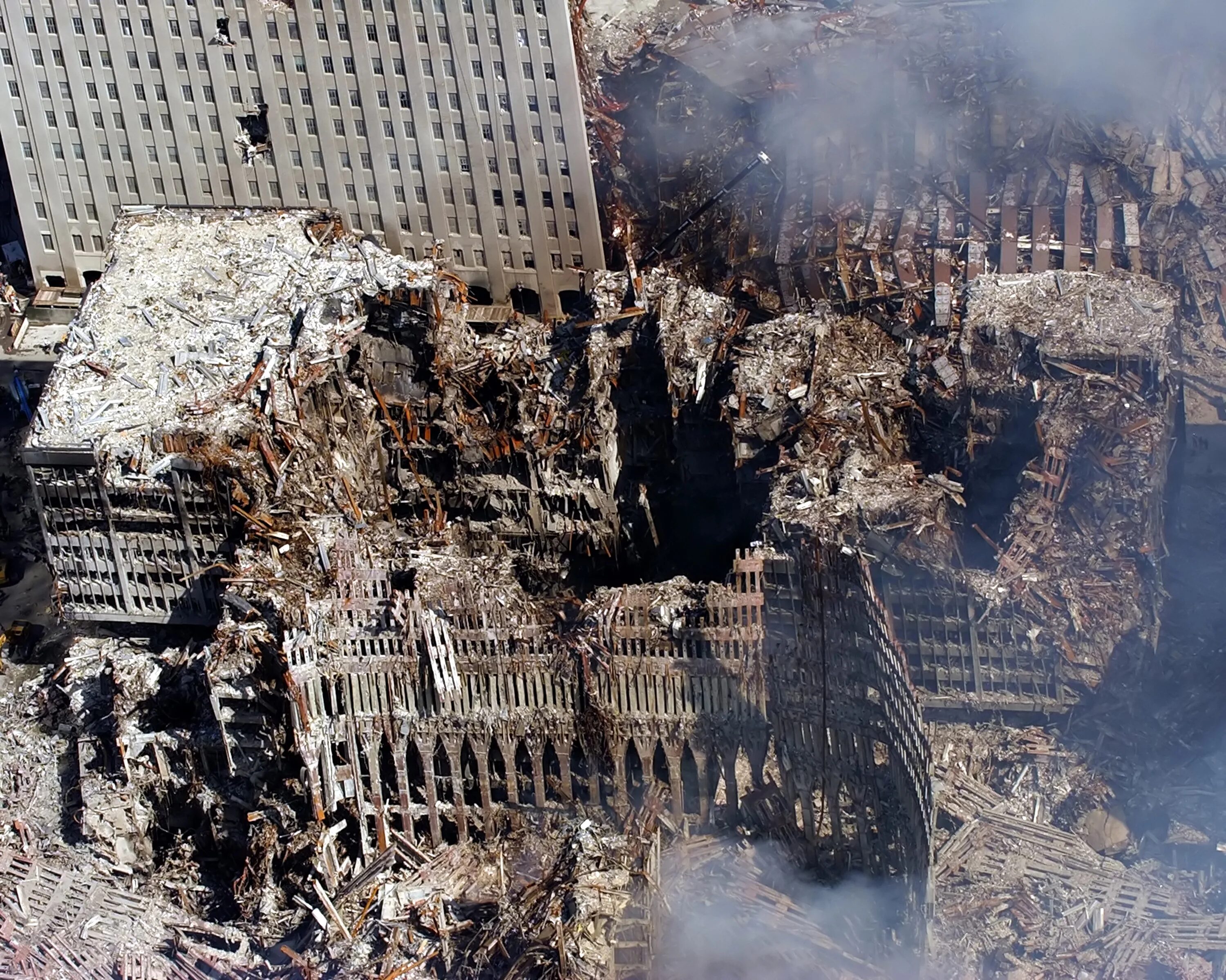 Ground Zero Cleanup Aerial View 9/11 Photo Print for Sale