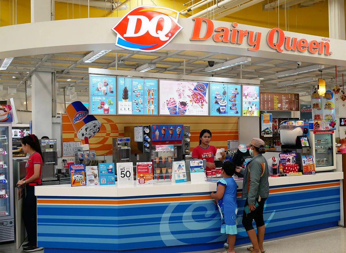 Касса Dairy Queen. Dairy Queen в Пхукет. Dairy Queen menu.