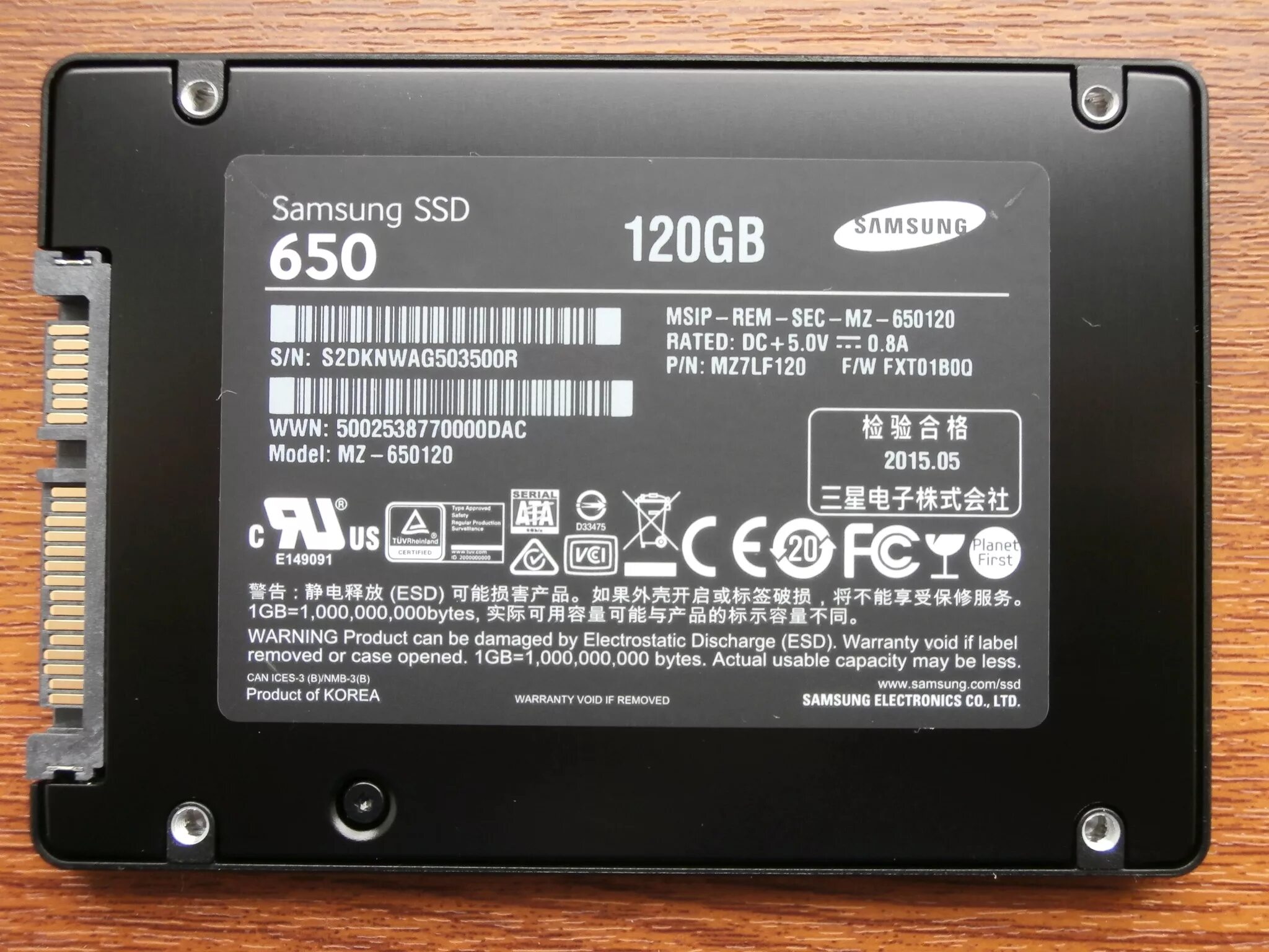 SSD Samsung 650 EVO.