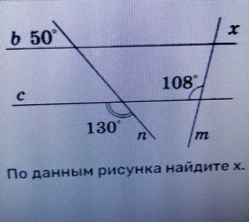 По данным рисунка найдите икс