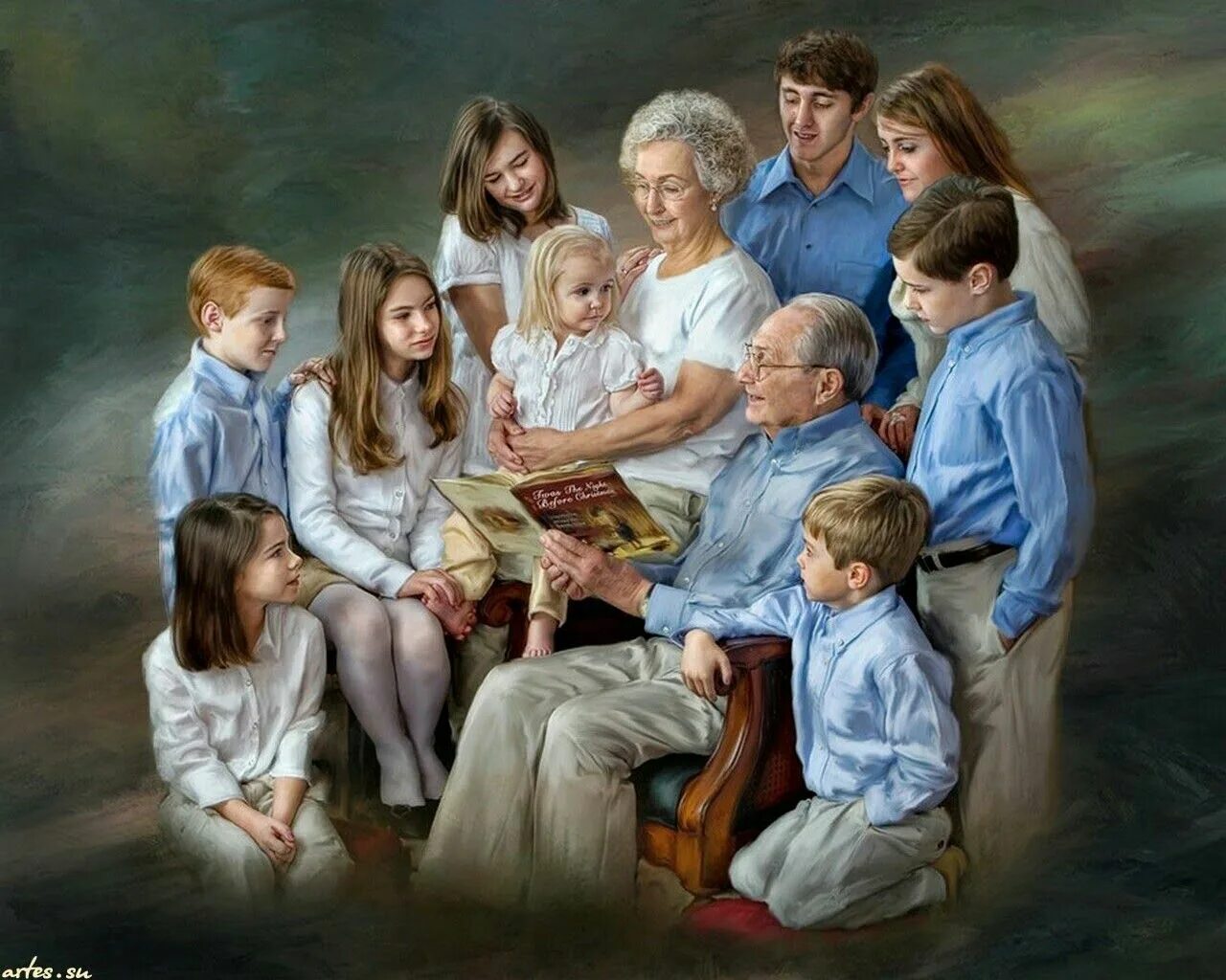 Жить в большом обществе. «Семья на Баррикадах» (1848).. Денгель счастливая семья. Картина семья. Семейный портрет.