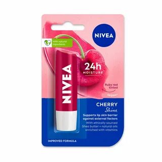 Buy NIVEA Lip Balm Fruity Cherry Shine 4.8g - Purplle.