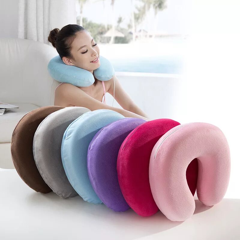 Travel подушки. Подушка для путешествий Memory Foam Travel Pillow. Подушка для шеи Memory Foam. Подушка u обр Neck Pillow. Подушка для путешествий розовая.