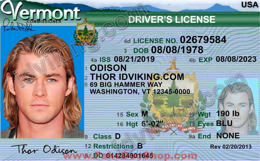Commercial license. Vermont Driver License. Commercial Driver License. New York Driver License. Fake Driver License.