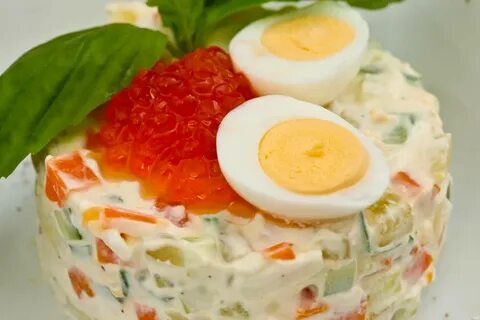 Вкуснейший салат с красной икрой