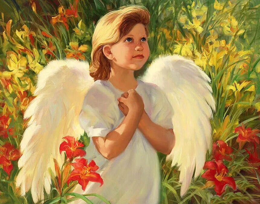 Little angel детские песенки. Художник Лори Сноу Хейн. Ангелочки живопись. Ангелы в живописи. Добрый ангел.