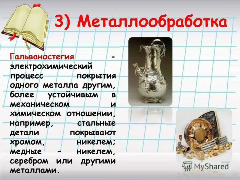 Примеры использования гальванопластики