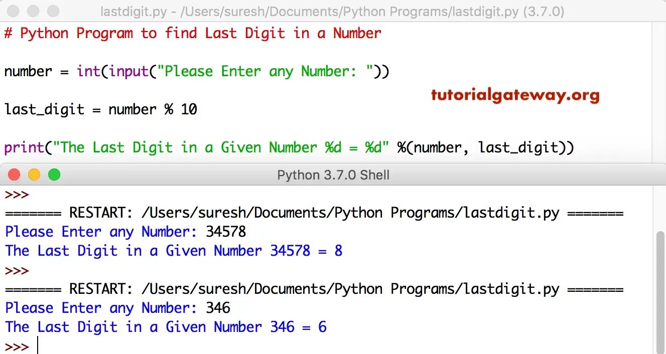 In python