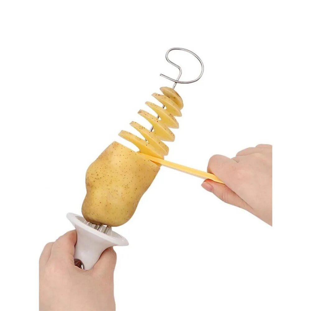 Нож для картофеля купить. Нож для нарезки картофеля спиралью Presto. Аппарат для нарезки картофеля спиралью Hurakan HKN-hsp01. Нож для картофеля Торнадо. Нож для нарезки картофеля спиралью Tescoma Presto.
