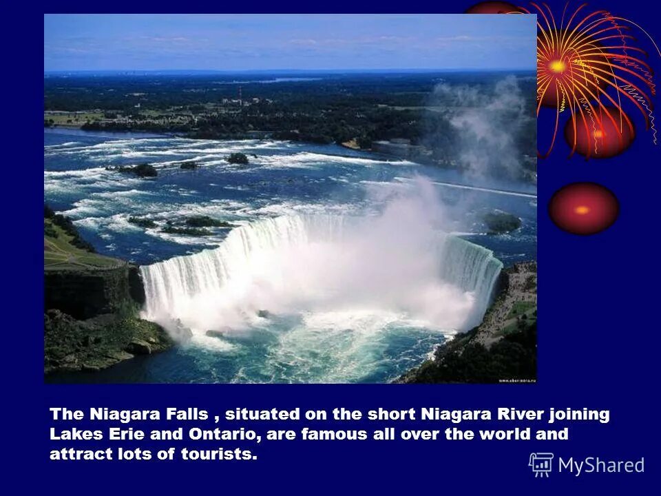 Какие два озера соединяет река ниагара. Ниагарский водопад на английском. Водопад Ниагарский на англ. Ниагарский водопад граница США И Канады. Niagara Falls презентация.