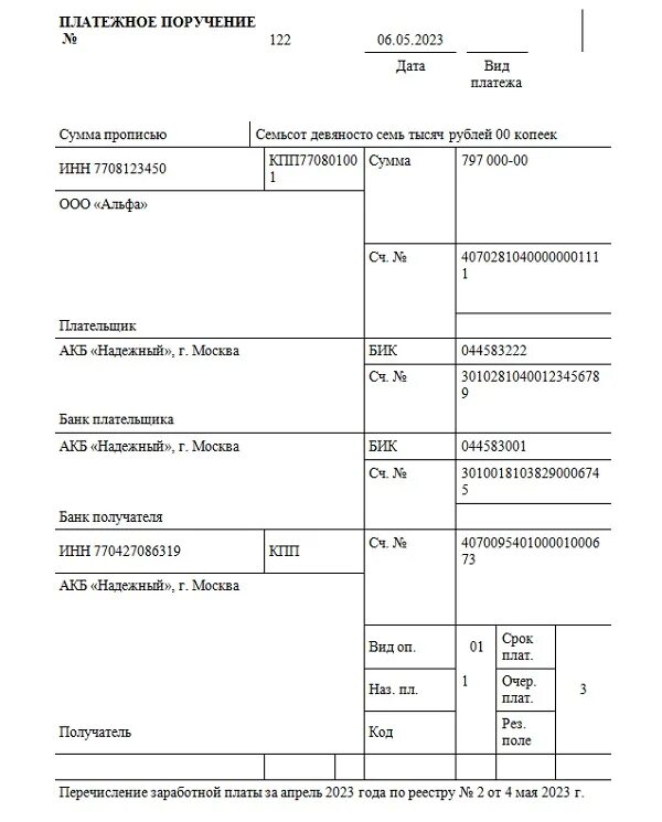 Перечислена зарплата на карты сотрудников