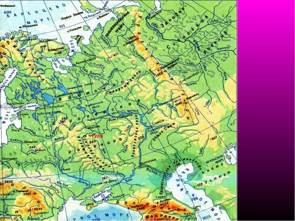 Физическая карта России Восточно-европейская равнина. Физ карта Восточно европейской равнины.