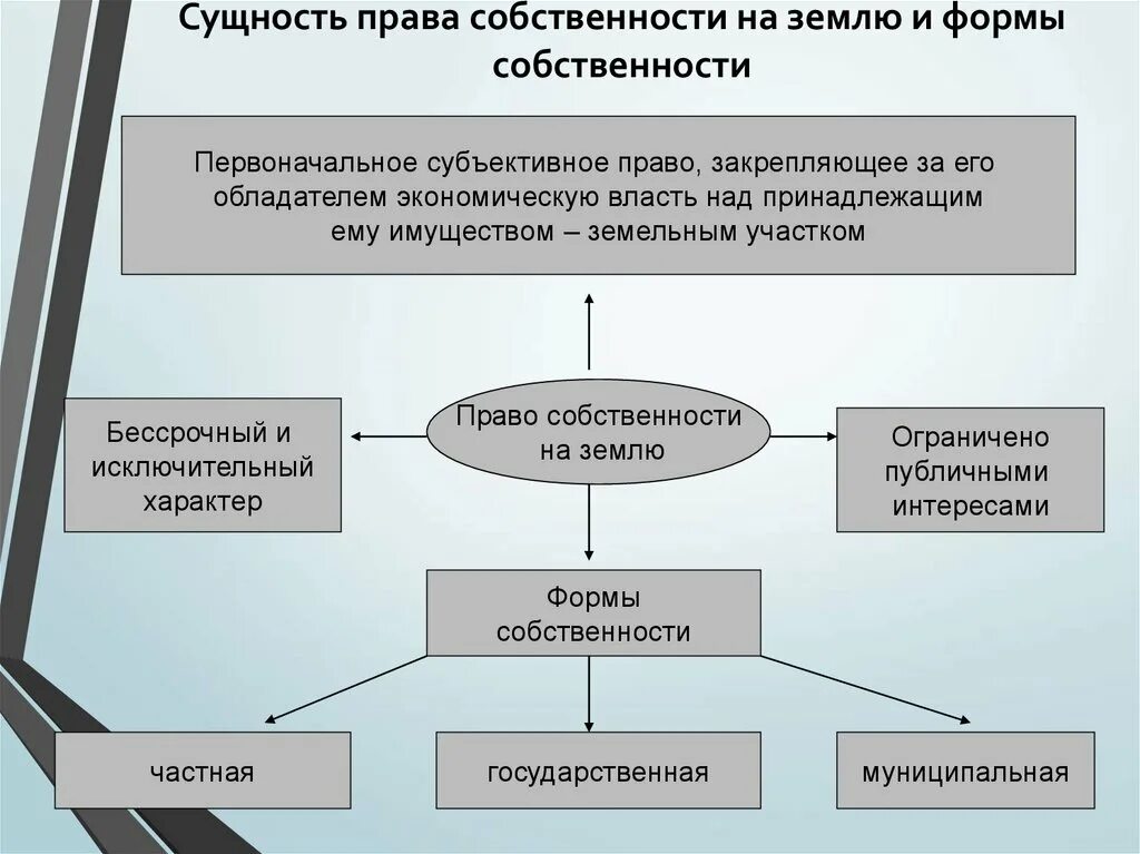 Право собственности на знмл. Право собственности на земельные участки формы. Формы и виды собственности на землю. Гарантии в частном праве