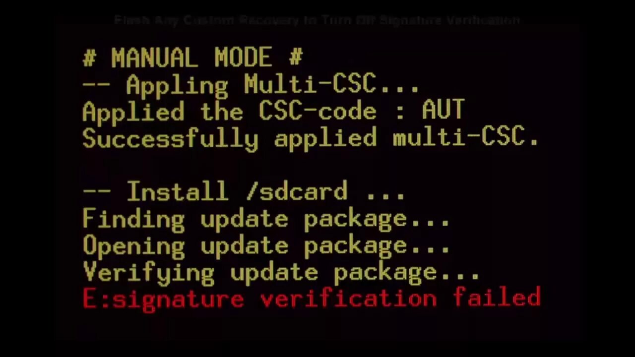 Verification failed. Signature verification. Ошибки при прошивке планшета failed. Failed to verify whole-file Signature при прошивке Samsung. Signature verification failed