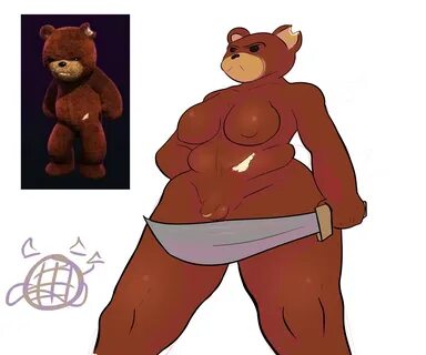 absurd res, hi res, reference image, rule 63, angry, anthro, bear, big brea...