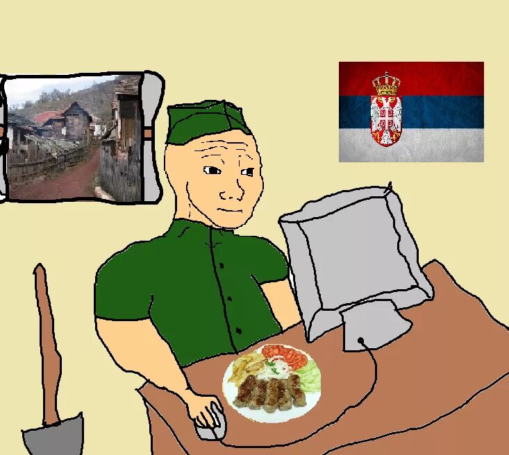 Feels good to be home. Мемы сербской войны. Wojak Сербия. Wojak российский солдат. Сербские солдаты мемы.