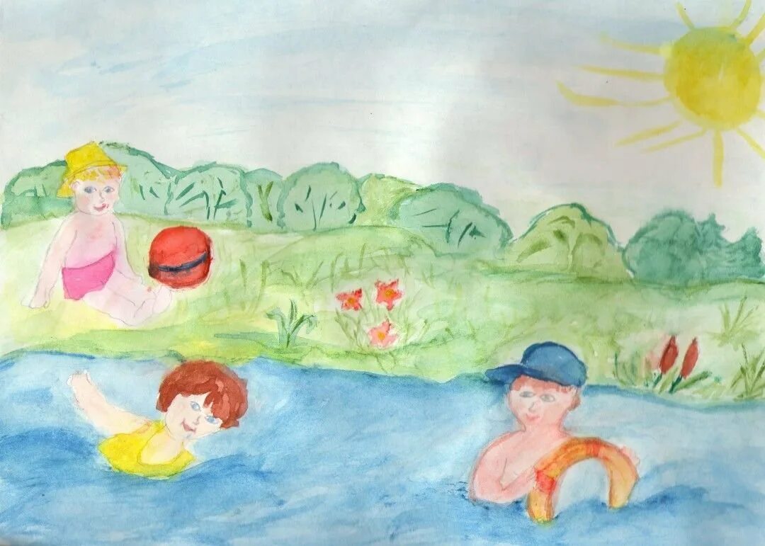 Рисунок лето. Рисование лето. Летние рисунки. Летний рисунок для детей.