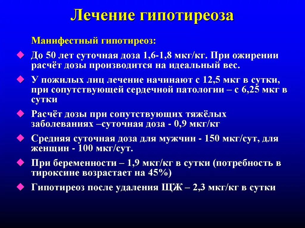 Как правильно принимать тироксин