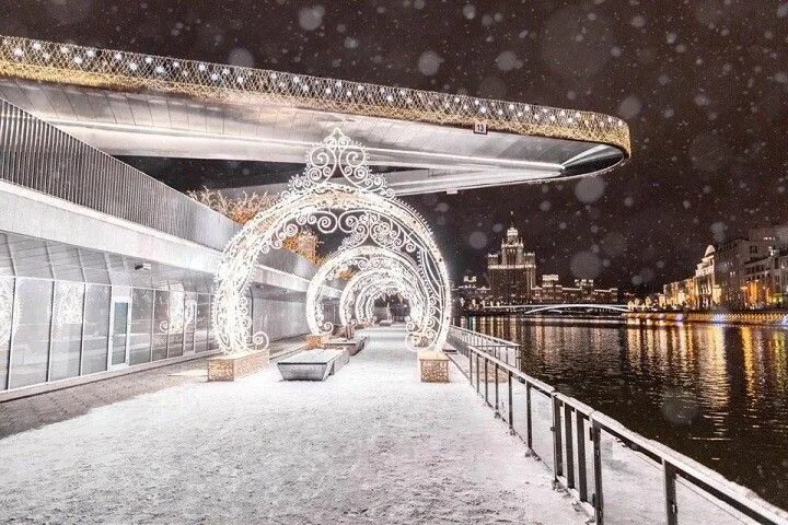 Первый снег в "Зарядье"