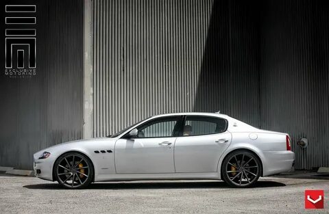 cars vossen Tuning wheels Maserati Quattroporte sedan black wallpaper.