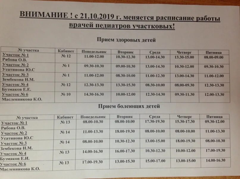 Расписание врачей новороссийск. Расписание педиатров в детской поликлинике. График детской поликлиники. График педиатров в детской поликлинике. Расписание детского врача.