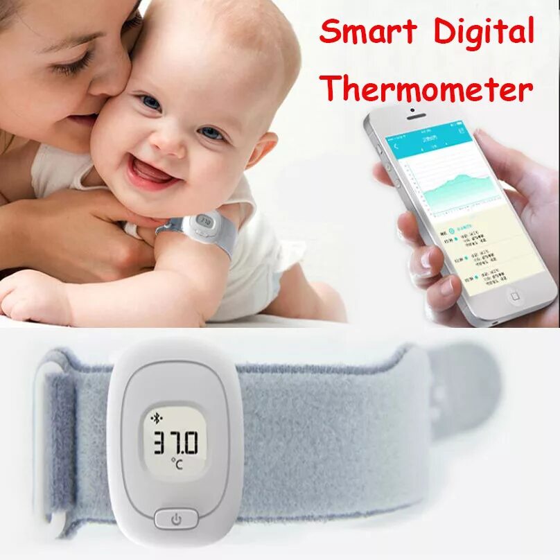 Умный термометр детский. Термометр Smart Baby Monitor. Цифровой термометр блютуз. Блютуз термометр для детей. Электронный умный термометр для детей.