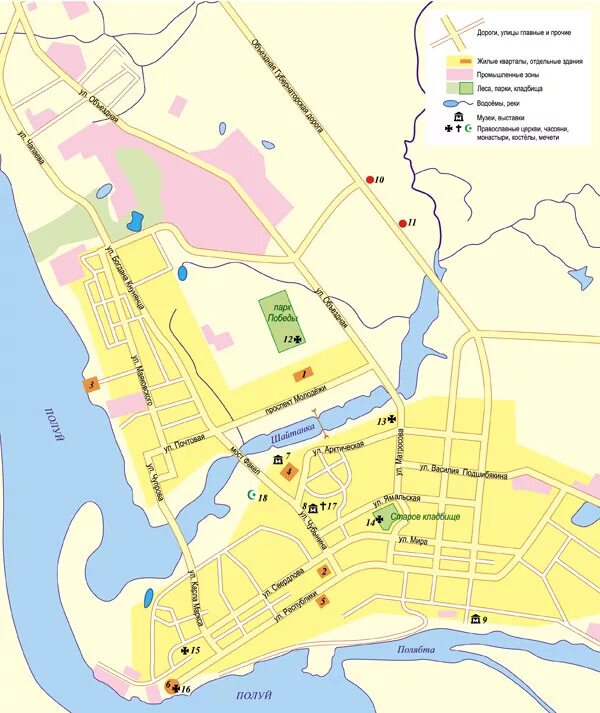 карта салехарда с улицами и номерами домов