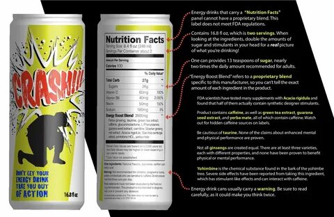 Energy drinks: different labels, same risks Energy drinks, Drinks.