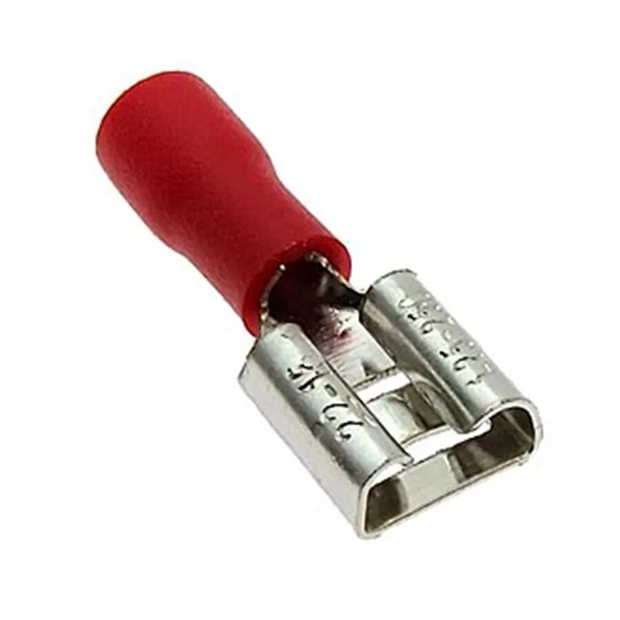 Ножевой разъем. Клемма FDD1.25-250 Red. Наконечник кабельный FDD1.25-250 Red. Ножевая клемма 6.3 изол. Клемма ножевая изолированная FDD1.25-187.